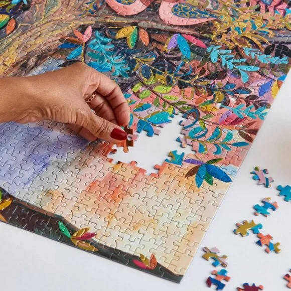 Illumination Tree 1000 Piece Gold Foil Puzzle - Picture 3 of 9